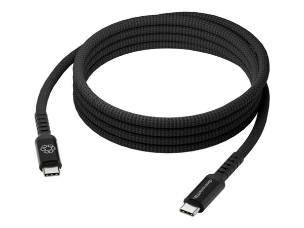 dbramante1928 re-charge it - USB-kabel - USB-C (hann) til USB-C (hann) - 2 m - braided, opp til 100W ladekraft - svart
