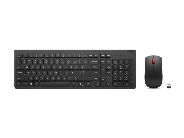 Lenovo Essential Wireless Combo Gen 2 - Tastatur- og mussett - trådløs - 2.4 GHz - QWERTY - Nordisk - svart - brun boks