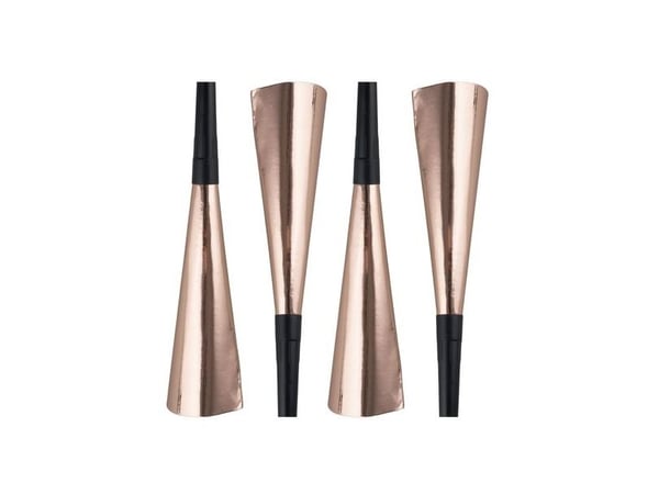 Rose gold nytårshorn, 4 stk