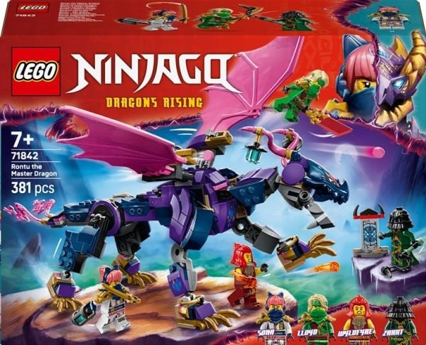 LEGO NINJAGO 71842 rakennussarja Rontu the Master Dragon, 381 osaa, 7+