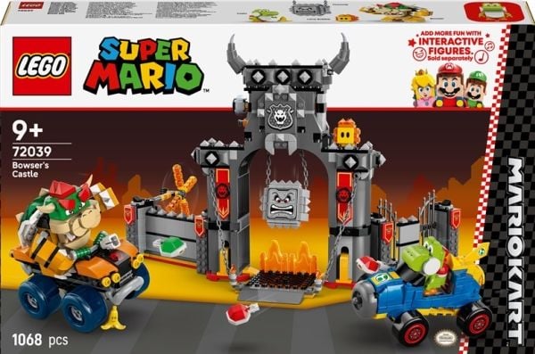 LEGO 72039 rakennussarja, 1068 osaa, Mario Kart Bowser's Castle, ikä 9+
