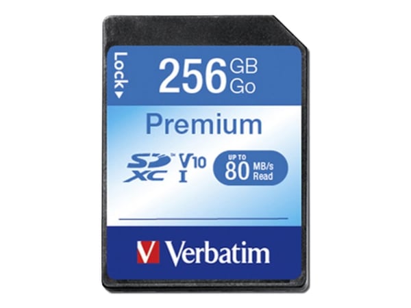 Verbatim SDXC-kort 256 GB klasse 10