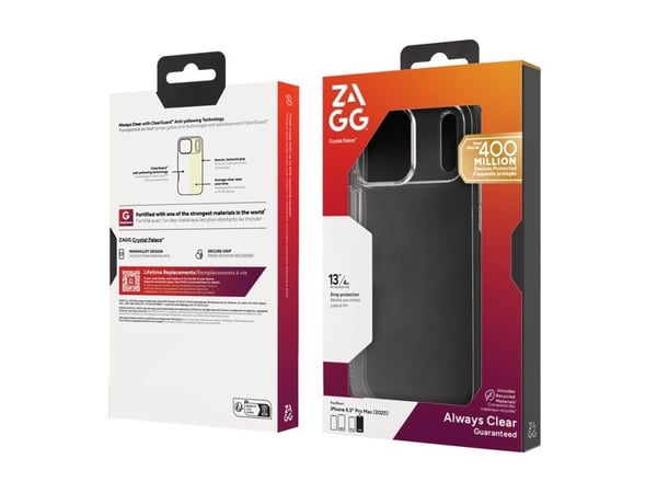 ZAGG Crystal Palace, Suojus, Apple, iPhone 17 Pro Max, 17,5 cm (6.9"), Läpinäkyvä