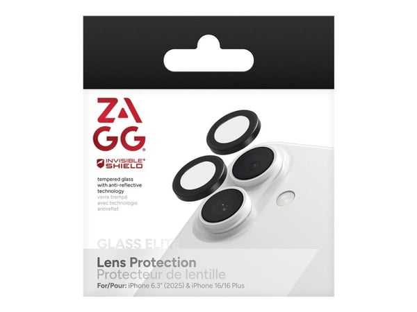 ZAGG InvisibleShield Glass Elite - Linsebeskytter for mobiltelefon - for Apple iPhone 16, 16 Plus, 17