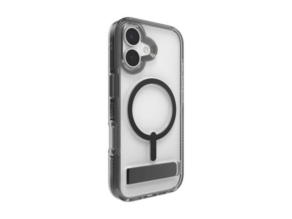 Zagg Santa Cruz Snap - Baksidedeksel for mobiltelefon - med stativ - MagSafe-samsvar - kullsort - for Apple iPhone 17