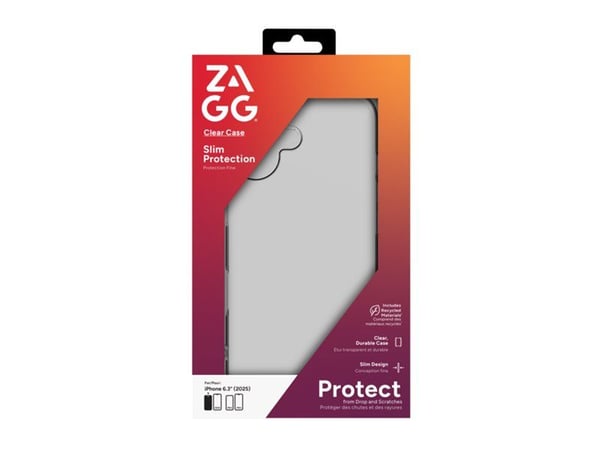 Zagg Clear Protect - Baksidedeksel for mobiltelefon - blank - for Apple iPhone 17