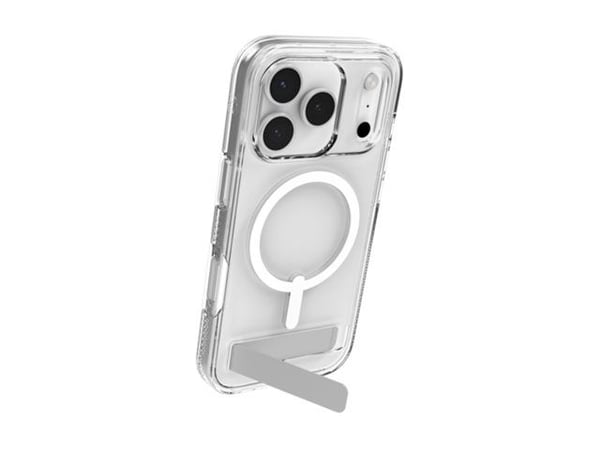ZAGG Crystal Palace Snap Kickstand (Button Cover), Suojus, Apple, iPhone 17, 16 cm (6.3"), Läpinäkyvä