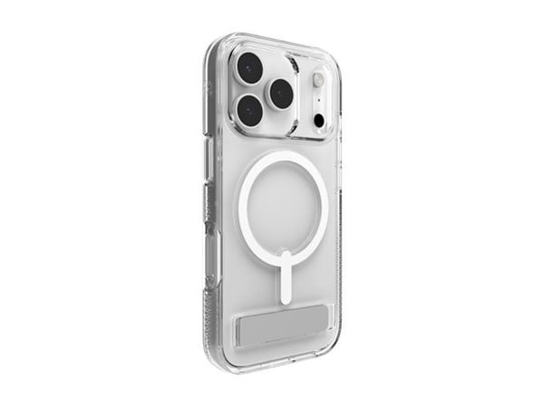 ZAGG Crystal Palace Snap Kickstand (Button Cover), Suojus, Apple, iPhone 17, 16 cm (6.3"), Läpinäkyvä
