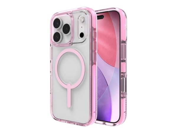 ZAGG Santa Cruz Snap, Suojus, Apple, iPhone 17 Pro, 16 cm (6.3"), Vaaleanpunainen, Läpinäkyvä