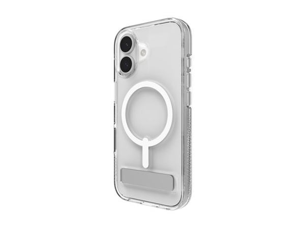 ZAGG Crystal Palace Snap Kickstand (Button Cover), Suojus, Apple, iPhone 17, 16 cm (6.3"), Läpinäkyvä