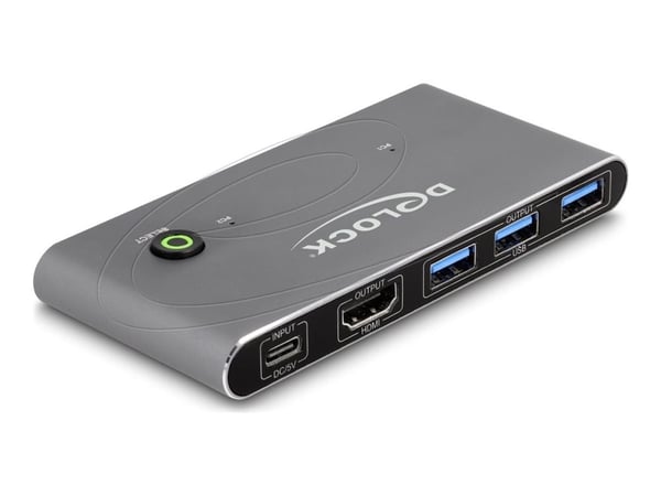 DeLOCK 18647, 7680 x 4320 piksler, 8K Ultra HD, antrasitt