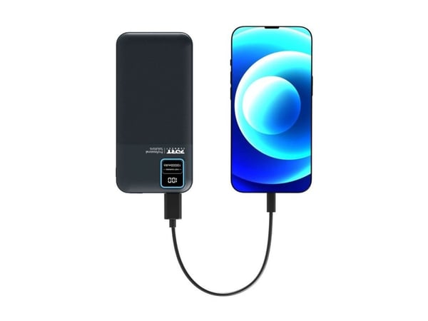 PORT Connect - Strømbank - 10000 mAh - 2.1 A - QC - 2 utgangskontakter (2 x USB) - på kabel: USB-A