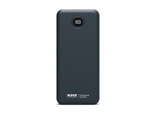 PORT Connect - Strømbank - med innebygde USB-C-kabler - 10000 mAh - 37 Wh - 20 watt - 3 A - QC, PD - 4 utgangskontakter (3 x USB-C, USB) - på kabel...