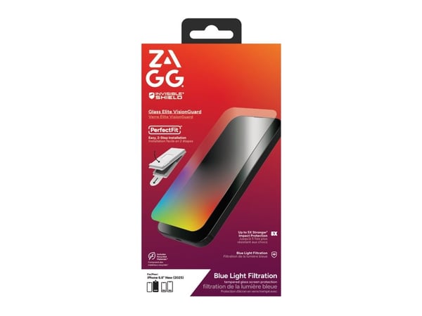 ZAGG InvisibleShield Glass Elite VisionGuard - Skjermbeskyttelse for mobiltelefon - glass - for Apple iPhone Air