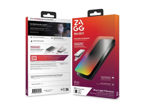 ZAGG InvisibleShield Glass Elite VisionGuard - Skjermbeskyttelse for mobiltelefon - glass - for Apple iPhone Air