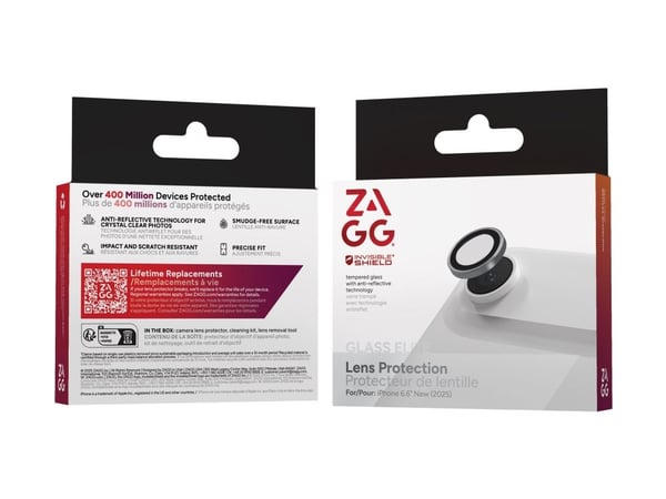 ZAGG InvisibleShield Premium GL - Linsebeskytter for mobiltelefon - sølv - for Apple iPhone Air