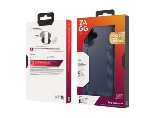 ZAGG Luxe Snap - Matkapuhelimen takakuori - MagSafe-yhteensopivuus - tummansininen - Apple iPhone 17 -puhelimelle