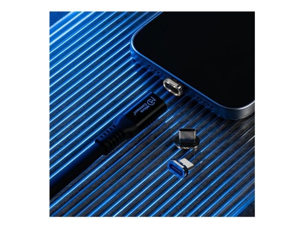 MicroConnect Premium - USB-kabel - 24 pin USB-C (hann) til 24 pin USB-C (hann) avtakbar og magnetisk - USB4 Gen3x2 - 48 V - 5 A - 50 cm - 8K-støtte...