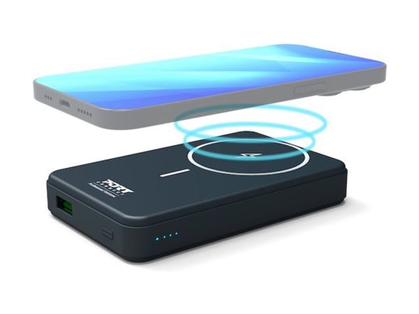 Port Designs 907005, 10000 mAh, Litium polymeeri (LiPo), Power Delivery, Langaton lataaminen, musta