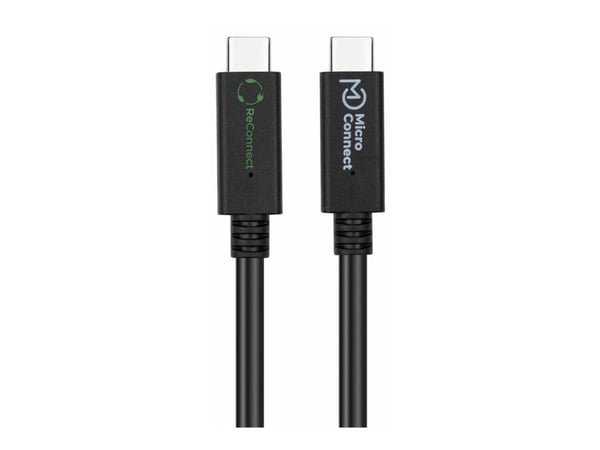 Microconnect ECO-USB3.2CC0.25, 0,25 m, USB C, USB C, USB 3.2 Gen 2x2, Sort