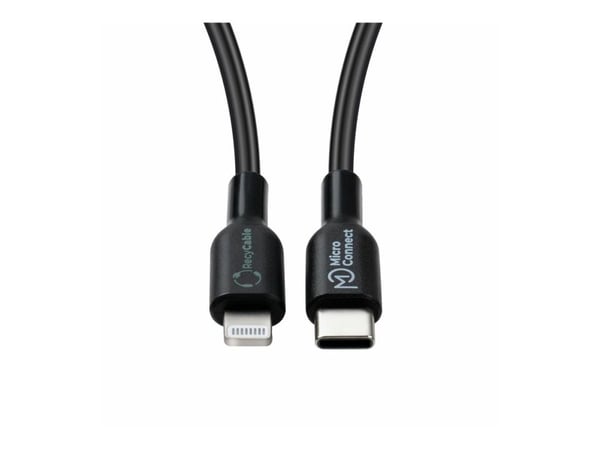Microconnect ECO-USB3.1CL1, 1 m, Lightning, USB C, Uros, Uros, musta