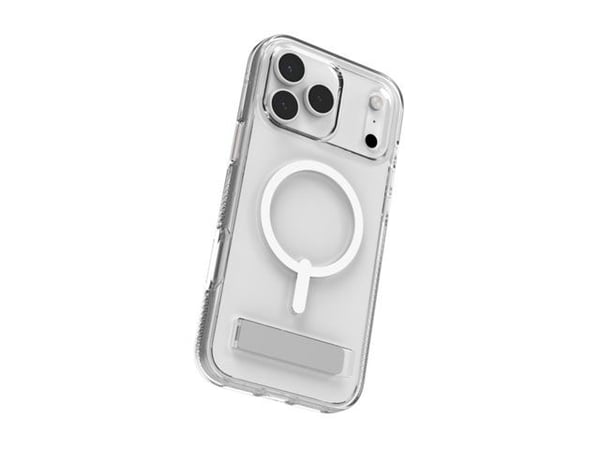 ZAGG Crystal Palace Snap Kickstand, Suojus, Apple, iPhone 17 Pro Max, 17,5 cm (6.9"), Läpinäkyvä