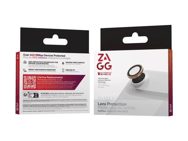 ZAGG InvisibleShield Premium GL - Linsebeskytter for mobiltelefon - oransje - for Apple iPhone Air