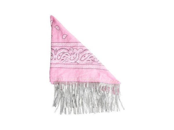 Pink bandana med glitter