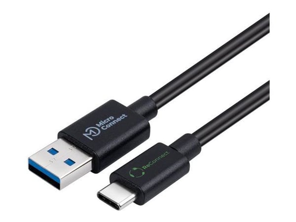 Microconnect ECO-USB3.2CA05 kabel USB USB 3.2 Gen 2 (3.1 Gen 2) 0,5 m USB A USB C Czarny