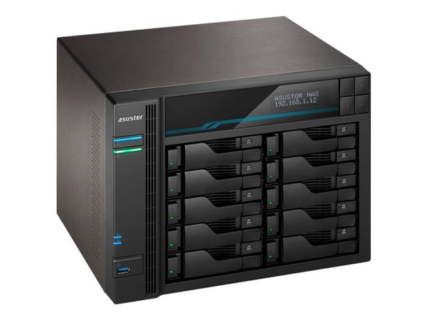 Asustor AS7110T, NAS, Työpöytä, Intel® Xeon®, 180 TB, Musta