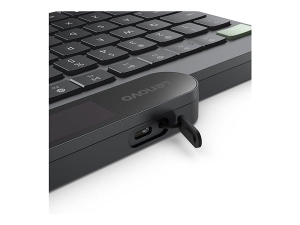 Lenovo - Tastatur - self-charging - trådløs - Bluetooth 5.1 - QWERTY - Nordisk - svart - brun boks