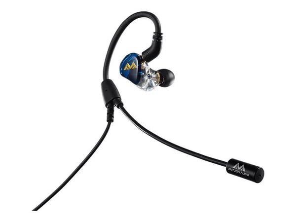 Antlion Audio Kimura Duo - Hodesett - i øret - kablet - 3,5 mm-jakk - lydisolerende - blå