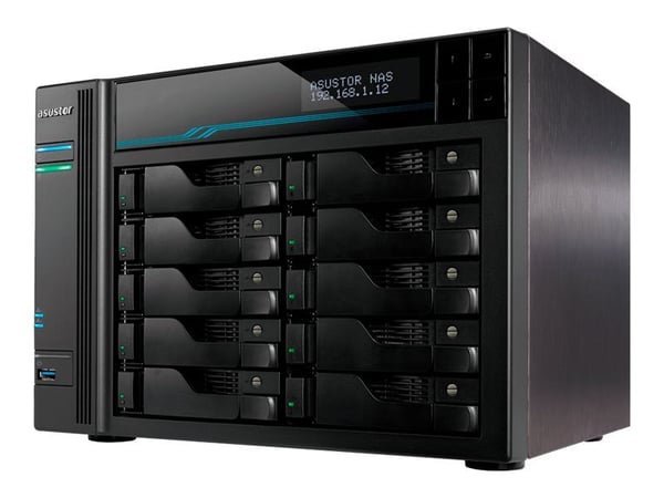 Asustor AS7110T, NAS, Työpöytä, Intel® Xeon®, 180 TB, Musta
