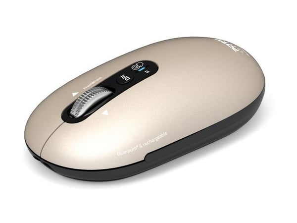 PORT Connect PURE COLOR - Mus - laddningsbar - höger- och vänsterhänta - optisk - 5 knappar - trådlös - Bluetooth - pärla