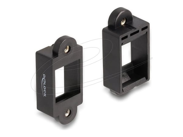 Delock - Sort slutsten-patchpanel - sort - 1 port