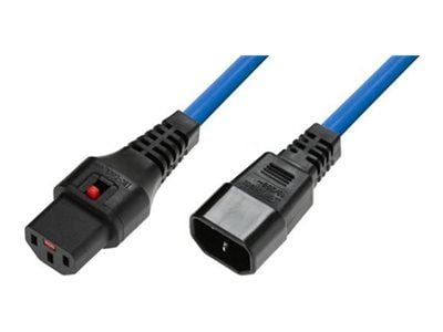 Microconnect MC-C13C14LOCK-1MB, 1 m, C13-liitin, C14-liitin, H05VV-F3G, 230 V, 10 A