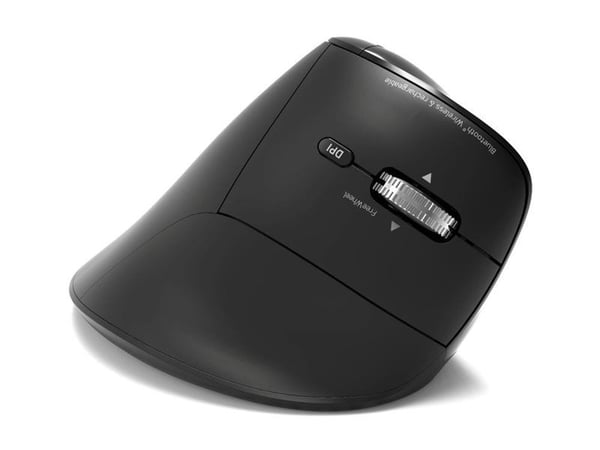 PORT - Mus - ergonomisk - optisk - 6 knapper - trådløs - 2.4 GHz, Bluetooth - USB trådløs mottaker - svart