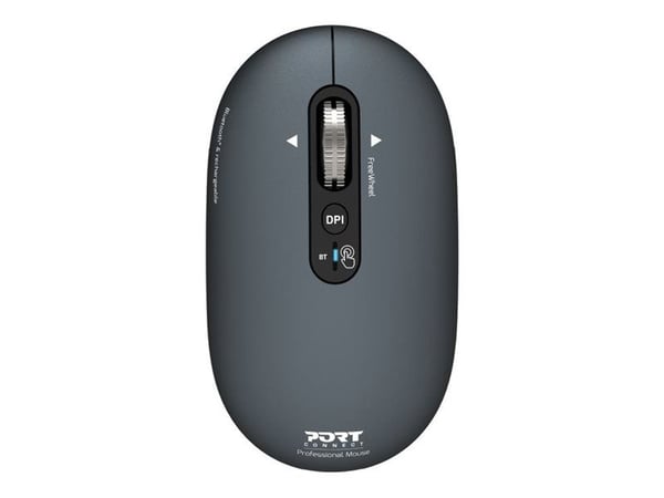 PORT Connect PURE COLOR - Mus - ladbar - høyre- og venstrehåndet - optisk - 5 knapper - trådløs - Bluetooth - skygge