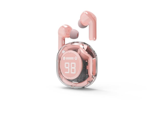 Gembird TWST-01 - True wireless-hodetelefoner med mikrofon - i øret - Bluetooth - rosa