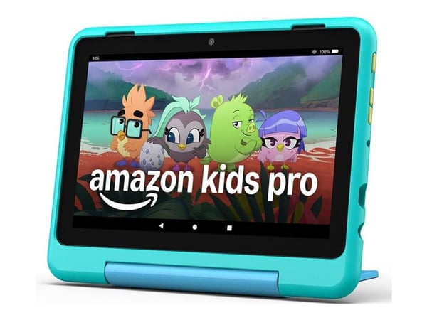 Amazon Fire HD 8 Kids Pro - 12. generasjon - tablet - 32 GB - 8" IPS (1280 x 800) - microSD-spor - Hello Teal