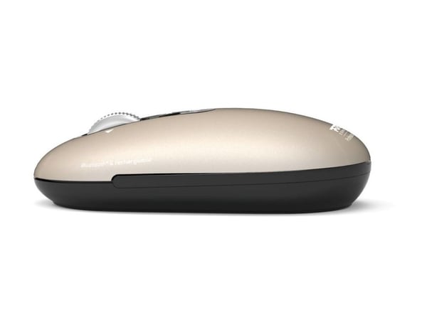 PORT Connect PURE COLOR - Mus - ladbar - høyre- og venstrehåndet - optisk - 5 knapper - trådløs - Bluetooth - perle
