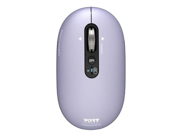 PORT Connect PURE COLOR - Mus - ladbar - høyre- og venstrehåndet - optisk - 5 knapper - trådløs - Bluetooth - iris