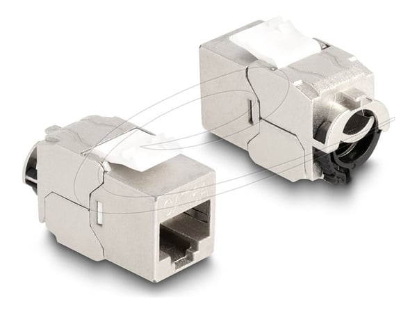 Delock Keystone Module RJ45 jack til LSA Cat.6A STP med låseklips og uten kabelbånd