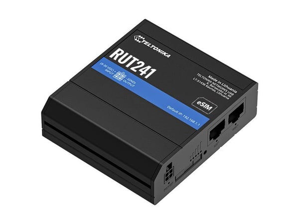 Teltonika RUT241 eSIM - Trådløs ruter - WWAN 2,4 GHz - 2G, 3G, 4G - DIN-skinnemonterbar
