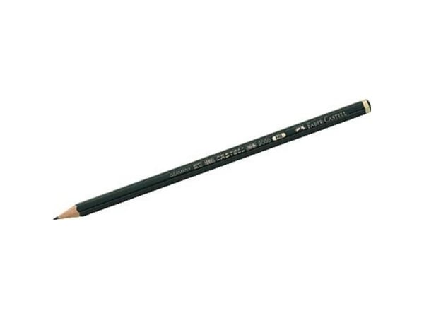 Faber-Castell CASTELL 9000, 4B, Vihreä, Kahdeksankulmainen
