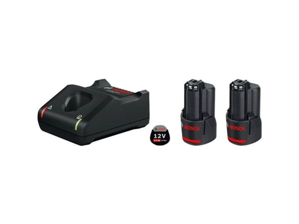 Bosch 1 600 A01 9R8, Batteri- og ladersett, Lithium-Ion (Li-Ion), 2 Ah, 12 V, Bosch, Sort