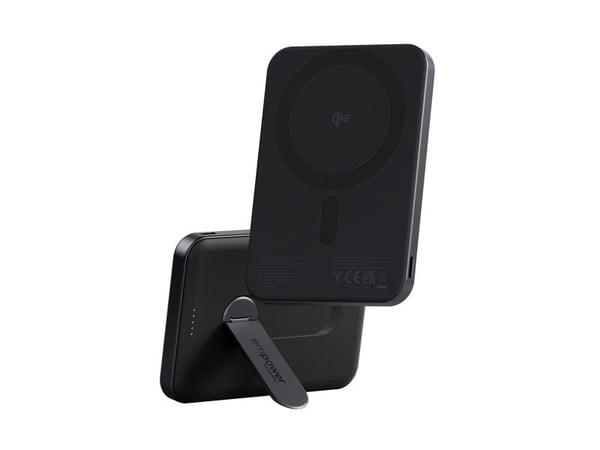 PanzerGlass empower™ by ® empower™ Bank w. Spin Stand | 5000mAh | Space Black, Svart