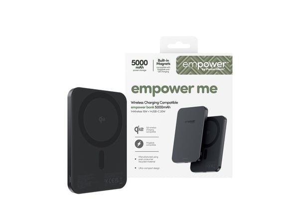 PanzerGlass empower™ by ® empower™ Bank | 5000mAh | Space Black, Svart