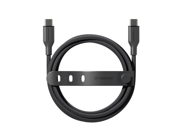 empower by PanzerGlass Racing - USB-kabel - USB-C (hann) til USB-C (hann) - USB 2.0 - 20 V - 3 A - 1.2 m - Hurtiglading opptil 60W - romsvart