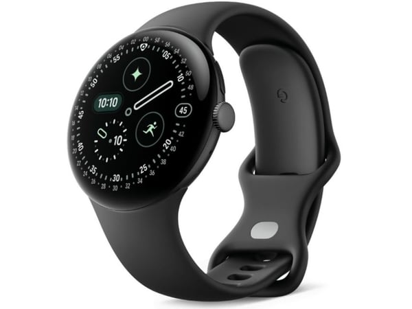 Google Pixel Watch 4 - 45 mm - mattsvart aluminium - smartklokke med aktivt bånd - fluorelastomer med myk berøringsoverflate - obsidian - båndbredd...